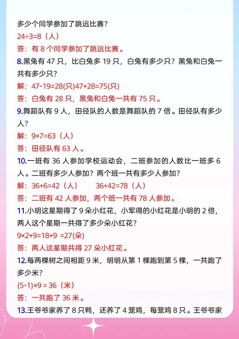 【2025秋新版】小学二年级上册数学期末必考应用题-学海库