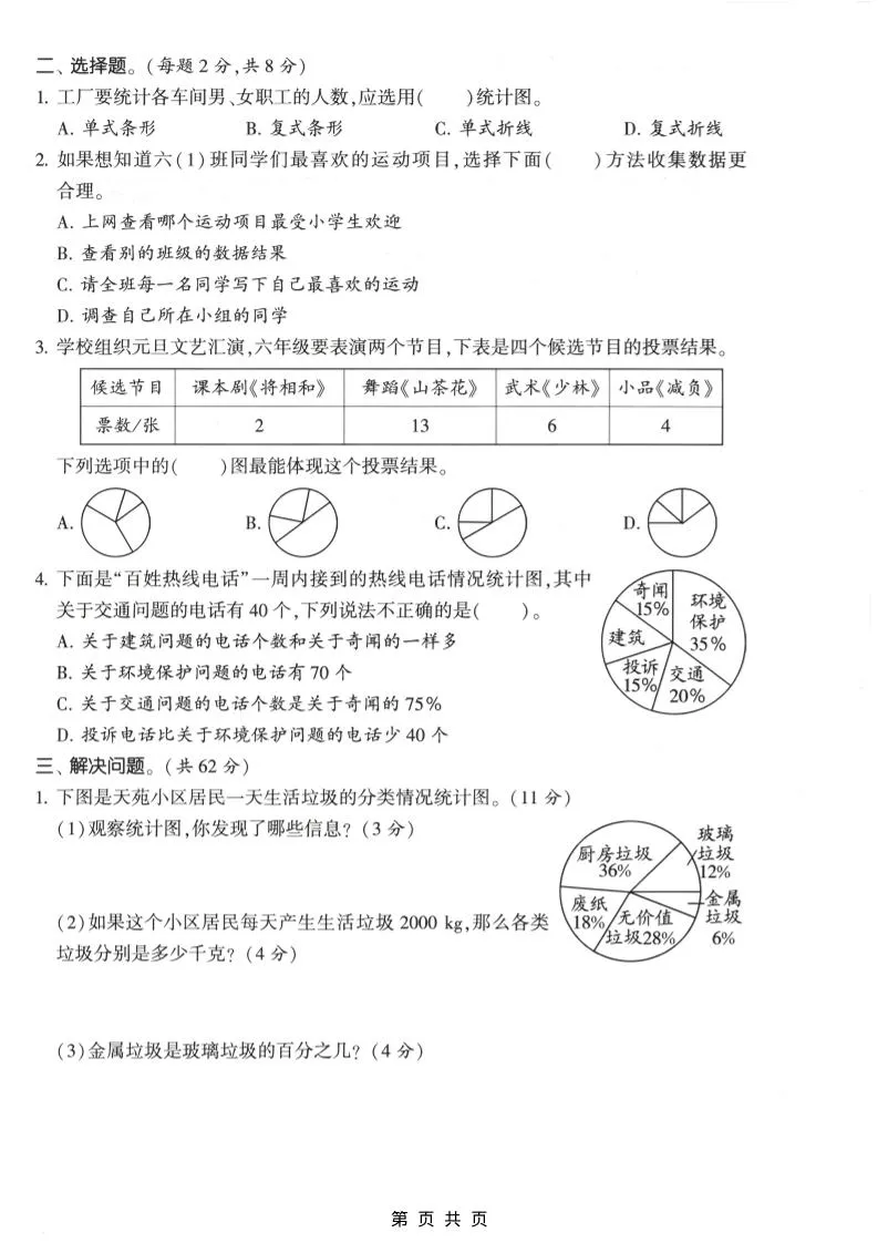 六年级上数学第五单元测试卷《北师版》2-学海库