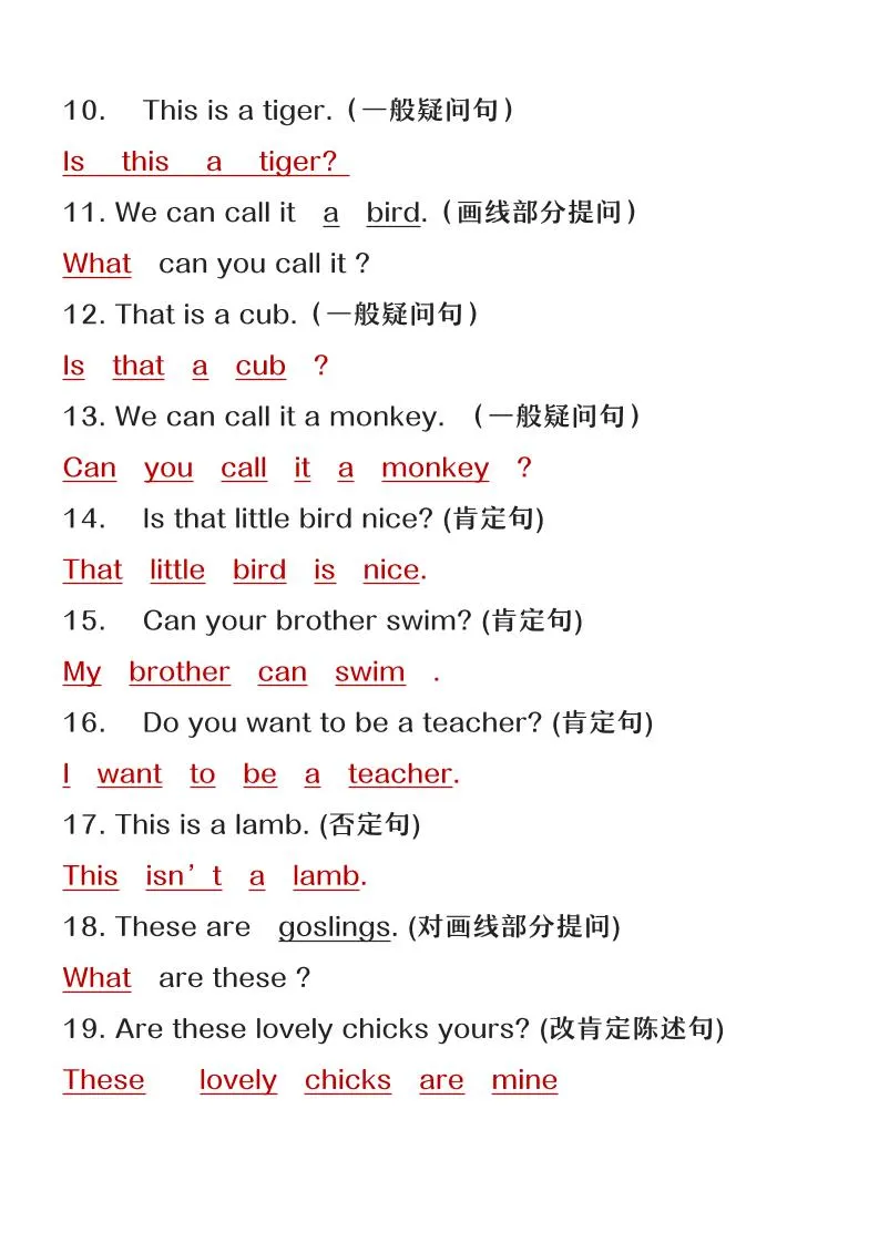 【2025秋新版】六年级上册英语期末复习句型转换巩固练习-学海库
