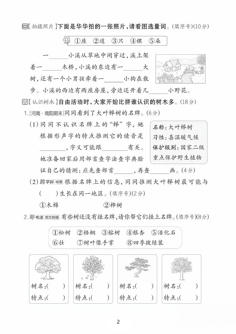 25学年二上语文第二单元综合素养卷-红领巾（含答案5页）-学海库