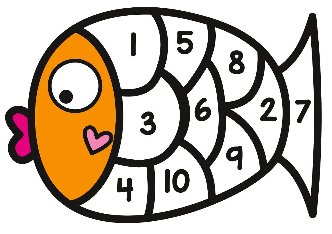 幼小衔接-小鱼数字拼图页-学海库