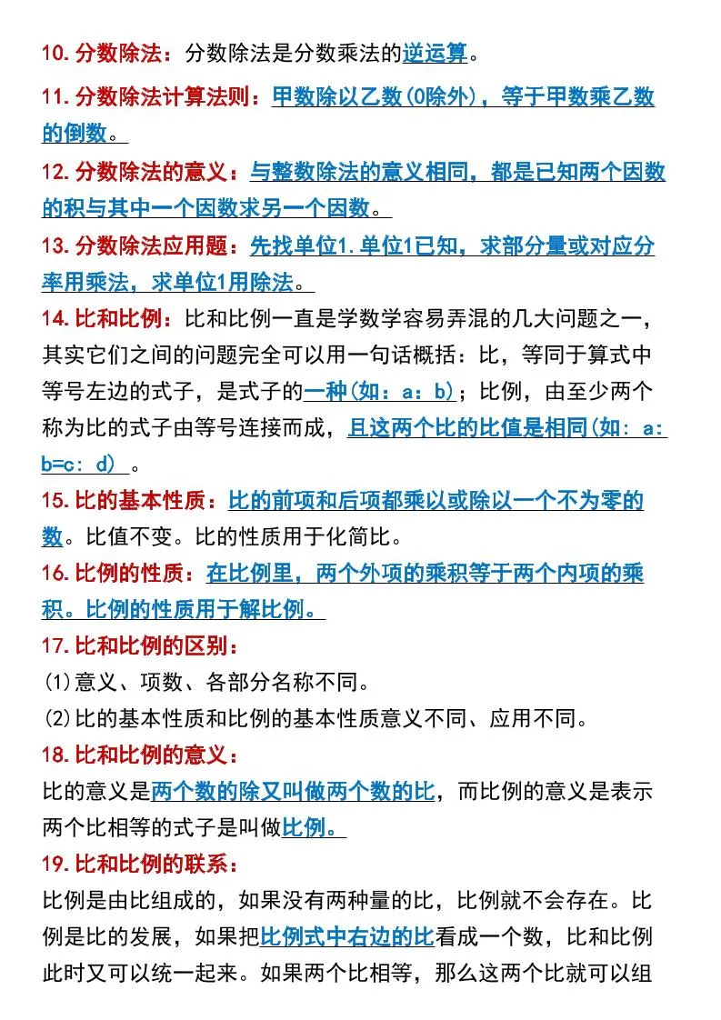 【60个必背考点】六年级数学上册-学海库