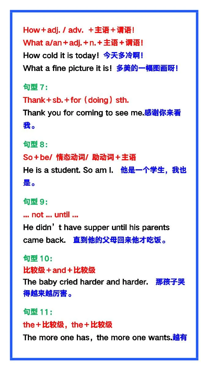 【2025秋新版】六年级英语上册《必备基础句型》，最全整理！-学海库