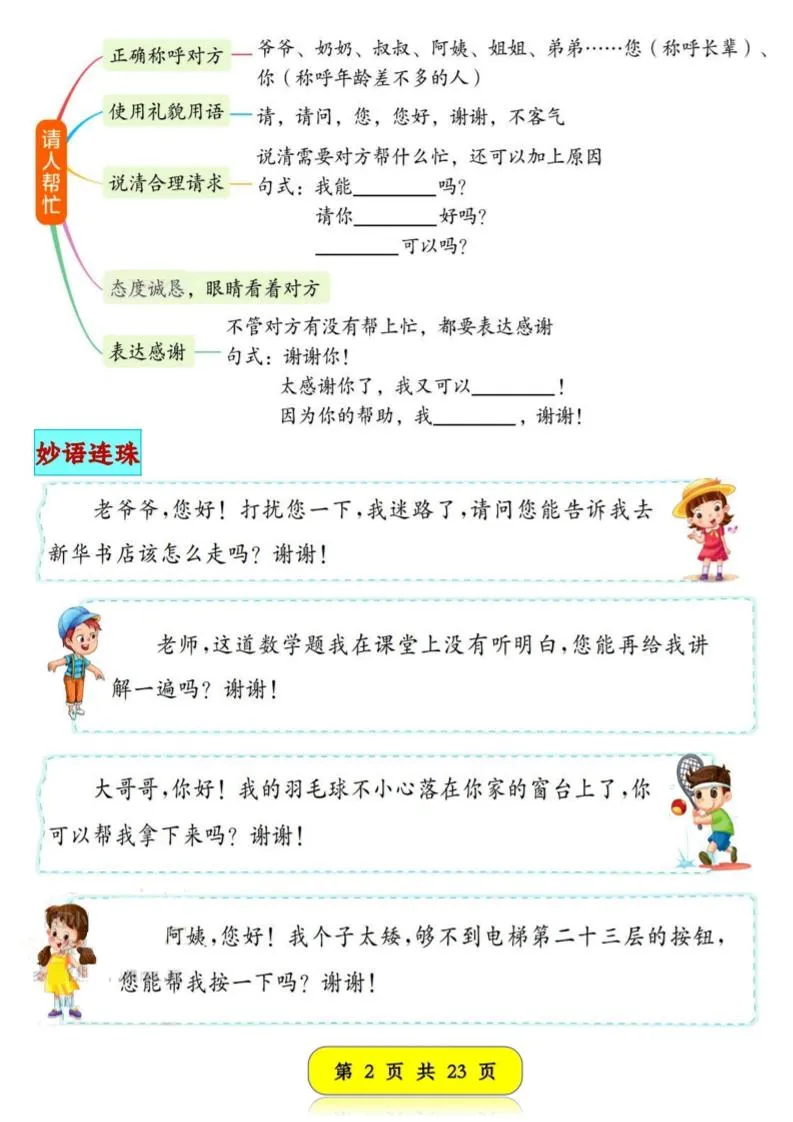 新一下语文口语交际专项练习（23页）-学海库