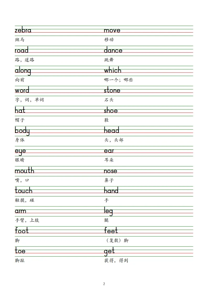 2025春新版三下外研版英语单词棒棒体字帖-Unit1-6-学海库