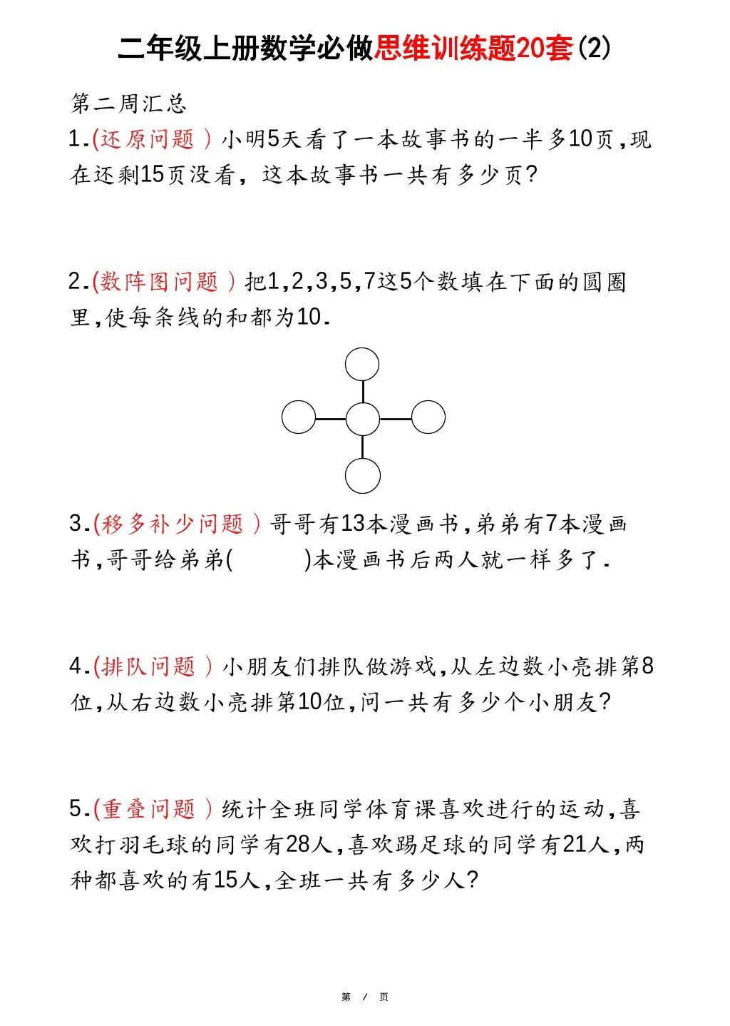 二上数学必做思维训练题20套（含答案40页）-学海库