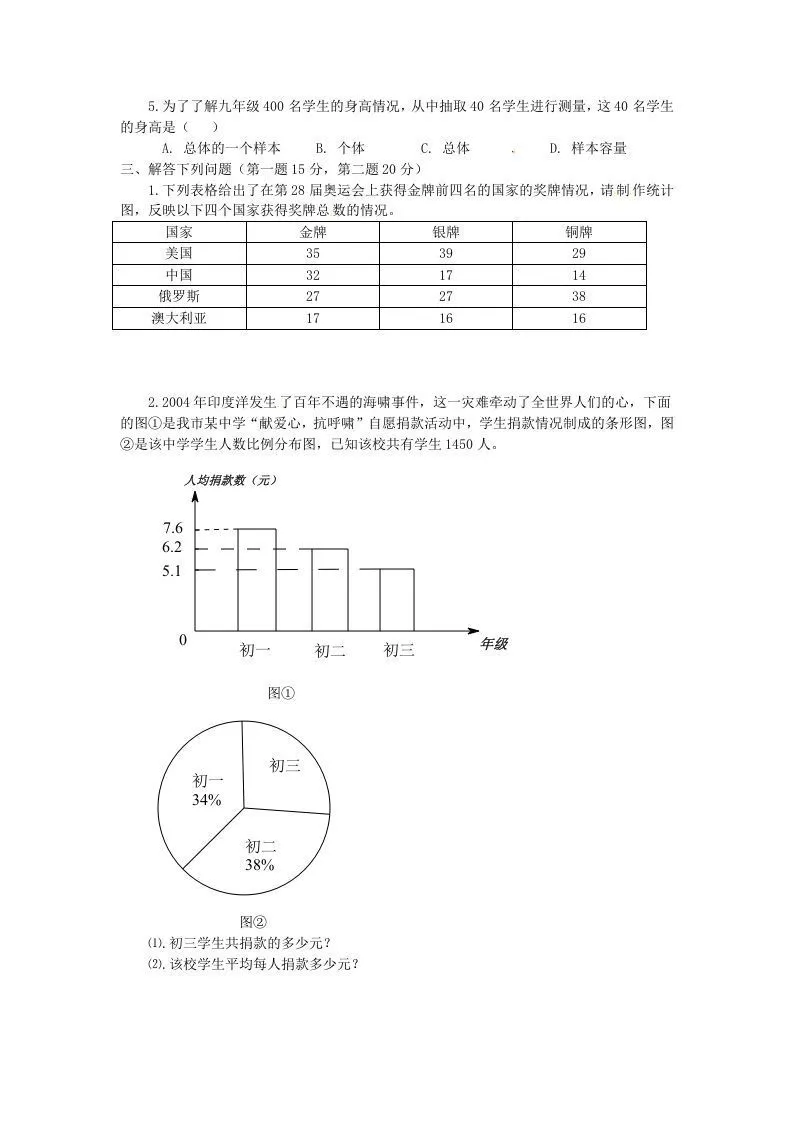 河南周口扶沟县七年级下册数学第十章第一节试卷及答案人教版(Word版)-学海库
