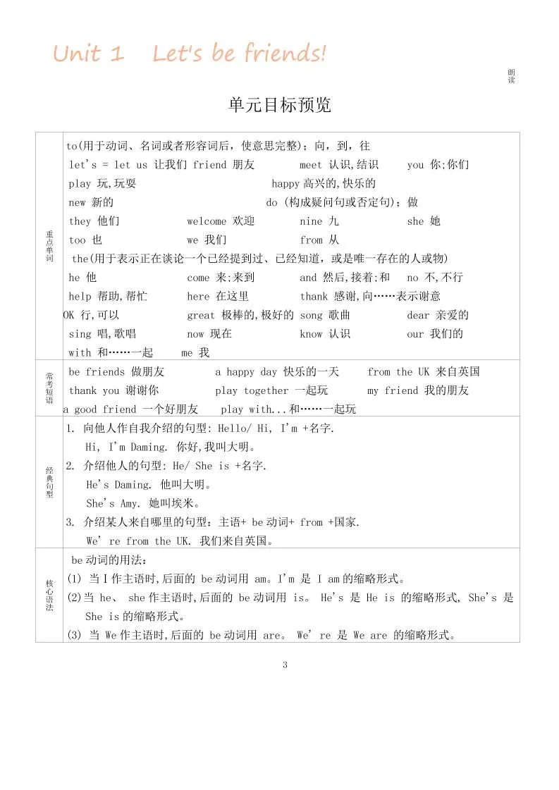 三上英语-外研版知识点归纳